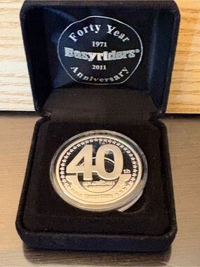 EasyRiders Magazine Official 40th Anniversary Commemorative Silver Coin 2011